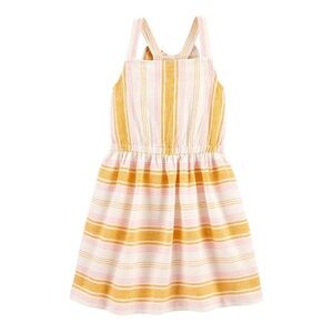 Carter’s striped linen blend dress toddler girl